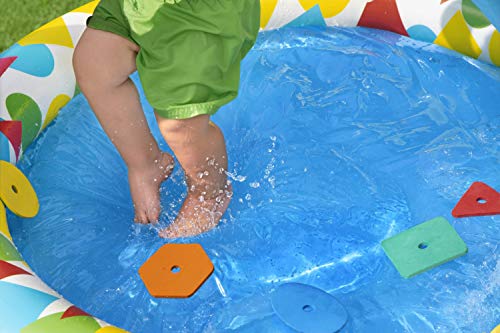BESTWAY Alberca Inflable didactica con 5 Fig geometricas 45lts 1.20x1.17x.46cm Caja
