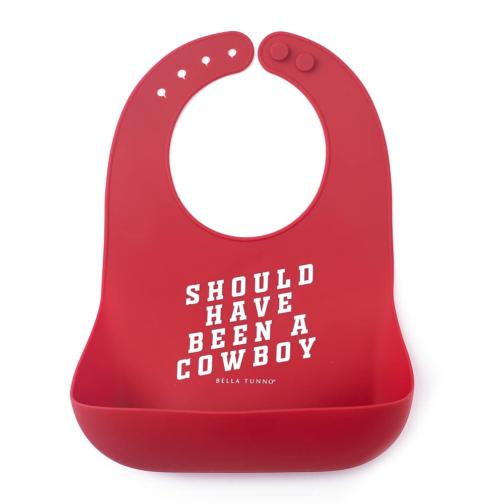 Babero para comer de Bella Tunno, babero impermeable de silicona con gran colector de comida, ajuste ajustable para bebés de 4-12 meses y niños pequeños de 1-3 años, para niños y niñas, debería haber