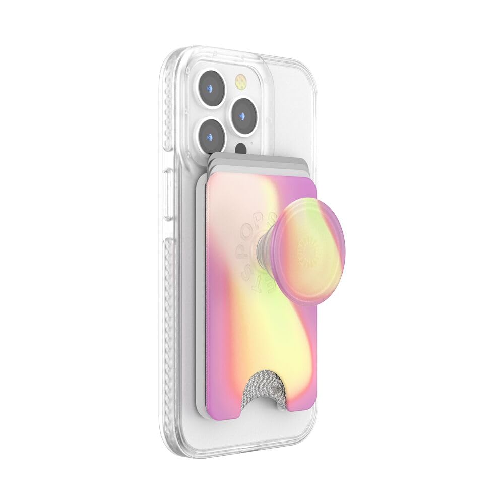 Portafolios para Teléfono PopSockets Negro con Agarre Expandible y Anillo Adaptador para MagSafe