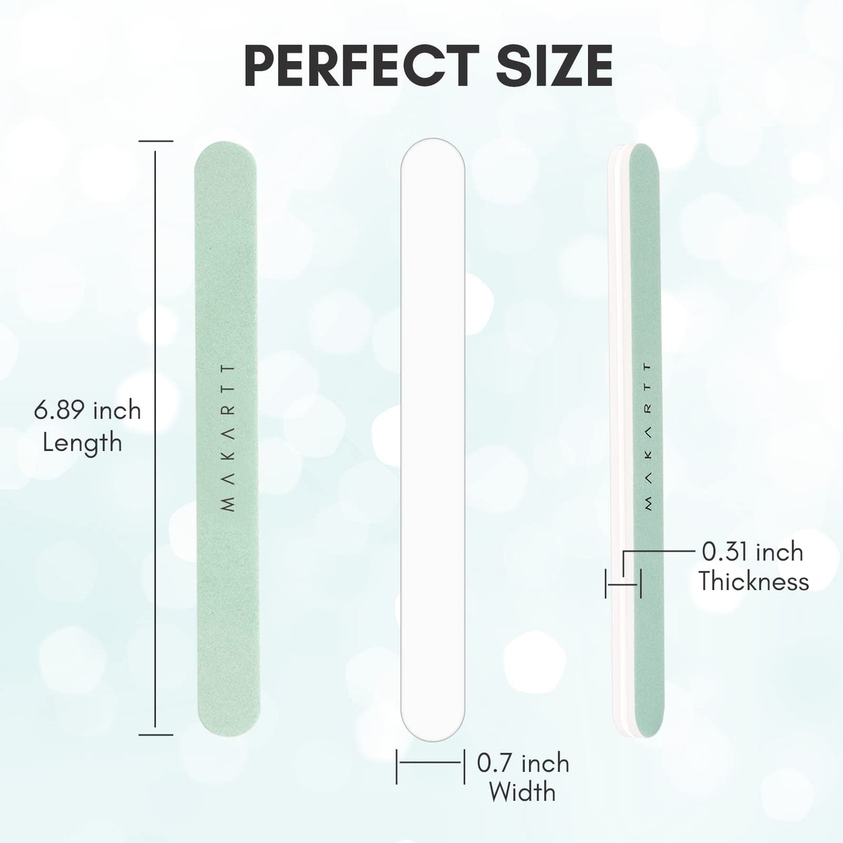 MAKARTT 10pcs Fine Nail Buffer File Polisher Smooth and Shiny Nail Buffer for Natural Nails Cushion Nail File 400 and 6000 Grit, F-10