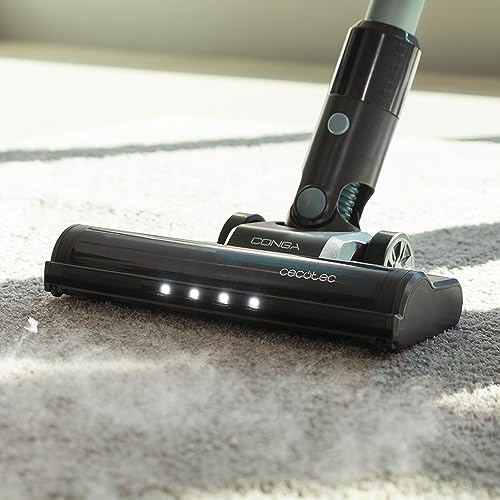 Cecotec Aspirador Escoba sin Cable Conga Rockstar 1500 Ray Jalisco. 215 W, 12 kPa, Autonomía 45 min, 3 en 1, Cepillo Jalisco, Accesorios, 2 Programas, Ciclón Paralelo, Depósito 500 ml