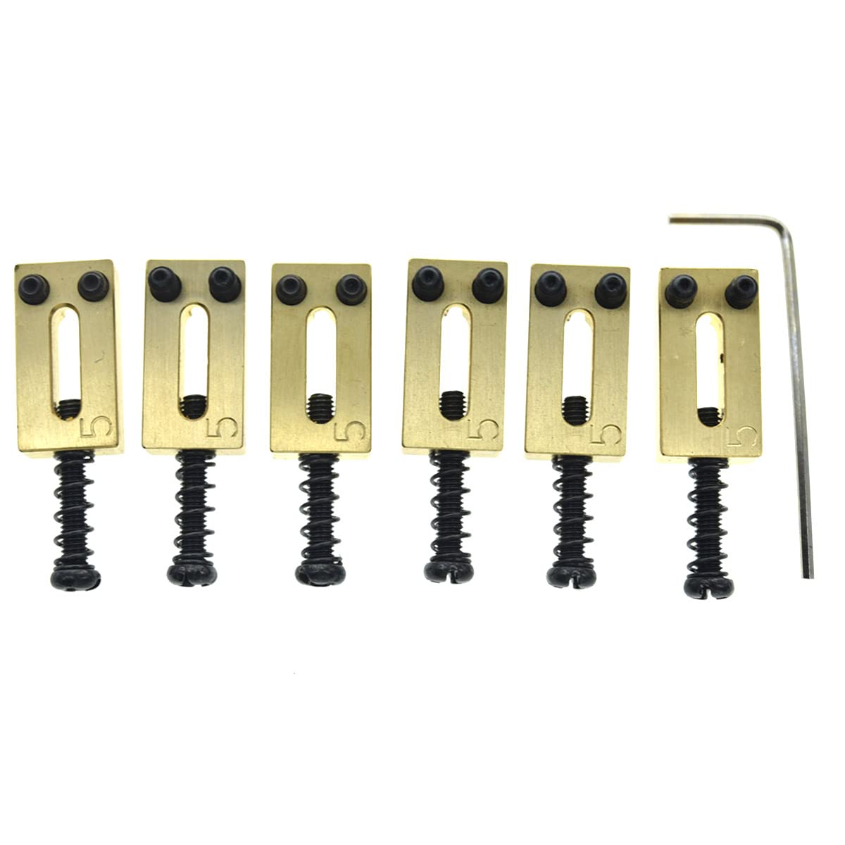 KAISH - Sillín de latón macizo para guitarra Stratocaster o Telecaster (10,5 mm)