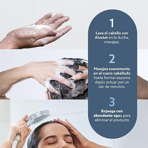 Shampoo Anticaída ALOSTÊT | Previene la Pérdida de Cabello y Aumenta Densidad Capilar | Para Piel Sensible | Tratamiento Uso Diario | Dermatólogicamente Testeado | 400 ml