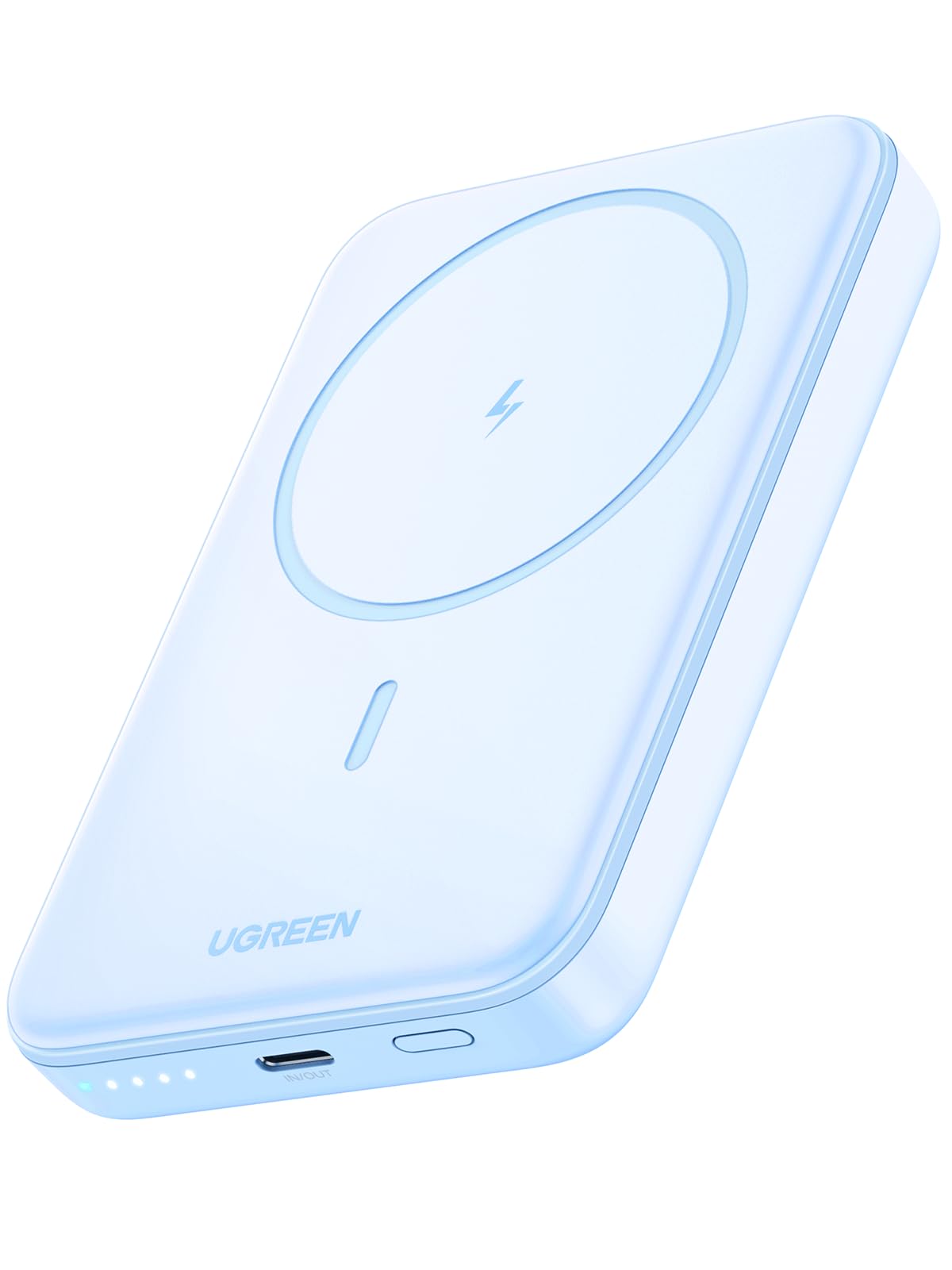 Power Bank UGREEN Azul Carga Rápida Inalámbrico PD 20W USB C Magnético