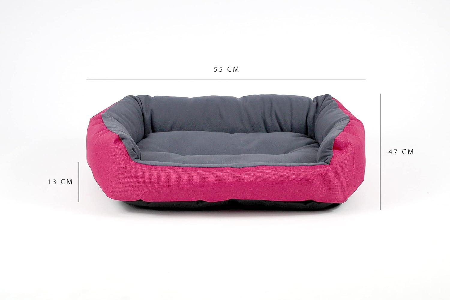 Cama para Perro PETS APPAREL HILLS Fucsia Gris Resistente y Confortable