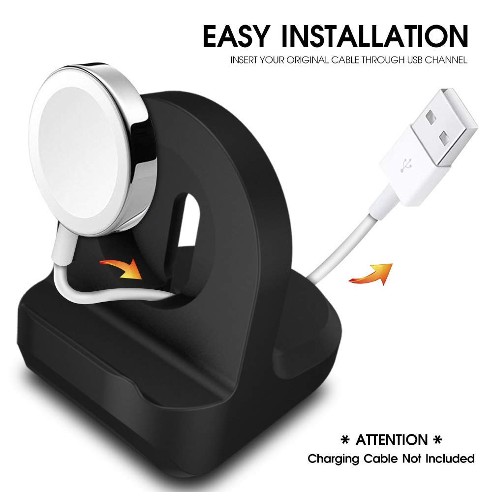 Timotech Soporte Compatible con Apple Watch, Puerto de Carga Ranura de Gestión de Cable Integrada,