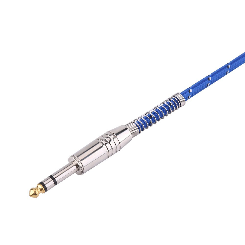 Cable de Audio Estéreo Zerone 6,35 mm Extensión Bajo Ruido Alta Fidelidad Instrumentos Musicales 1 m