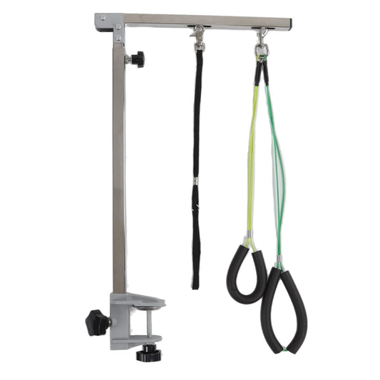 Brazo Ajustable para Aseo de Mascotas, Brazo de Mesa de Aseo para Perros, Cómodo Brazo de Acero Inoxidable Fuerte y Resistente, Altura Portátil Ajustable de 35 Pulgadas para Interior para Dueño de