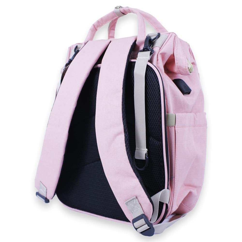 Mochila Pañalera con estación de cambio para pañales, Gran Capacidad con Múltiples Compartimentos, Bolsa Multifuncional -Verde/Azul