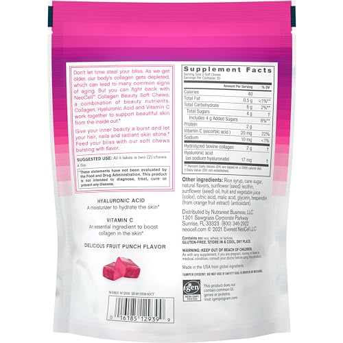 NeoCell Laboratories Beauty Burst, Fruit Punch, 60 Count