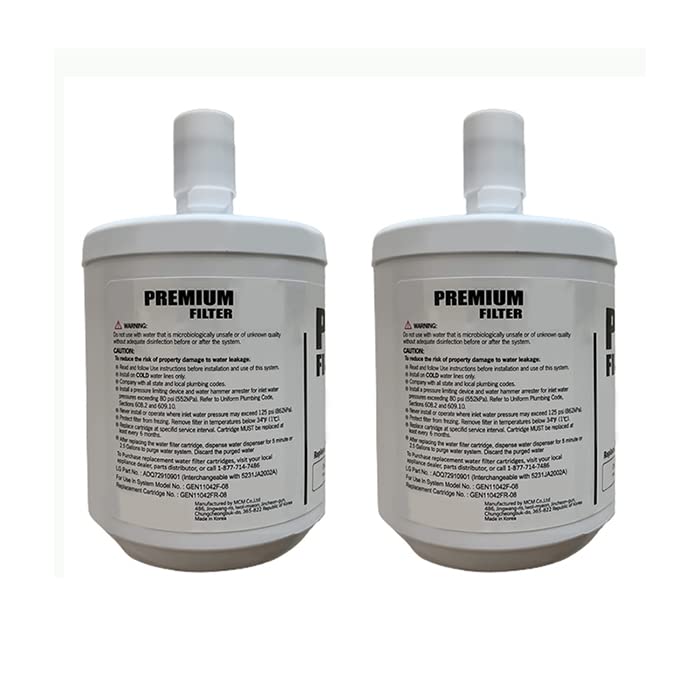 Filtro de Agua para Refrigerador MCM Premium Reemplazo LT500P Certificado NSF42 2 Piezas