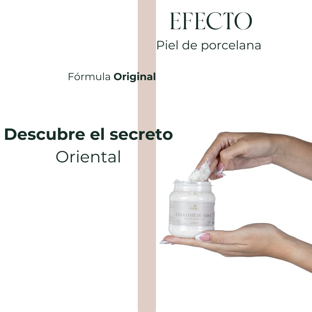 APIGREEN Jabón Exfoliante Natural de Arroz - Limpieza Profunda y Aclarado de la Piel - Elimina Impurezas y Tonifica - Para una Piel Suave y Luminosa