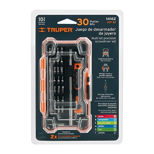 Juego de Desarmadores de Precisión Truper JOY32 Punta Intercambiable 32 Piezas