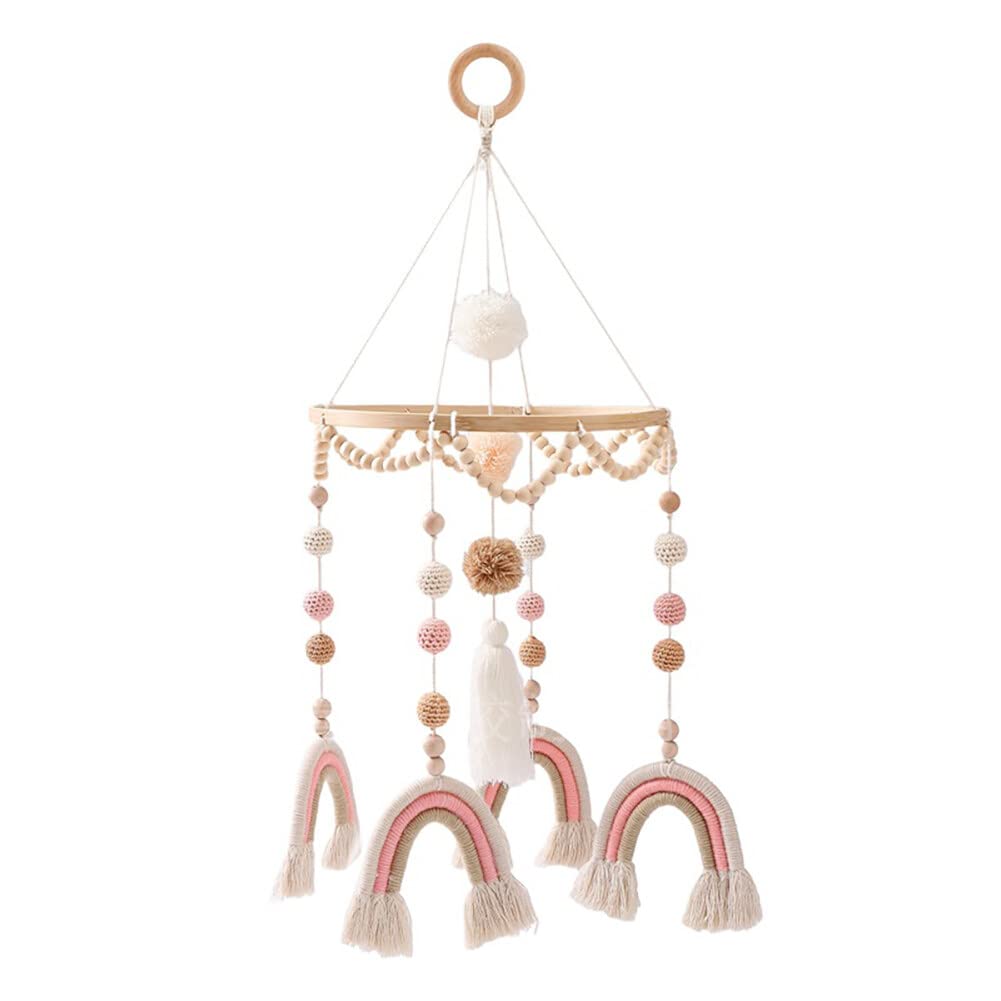 Lindo móvil para cuna con brazo móvil para cuna de bebé, soporte móvil para cuna de bebé, soporte móvil para cuna – Móvil neutro de género para decoración de guardería, accesorio móvil para cuna de bebé para decoración de guardería