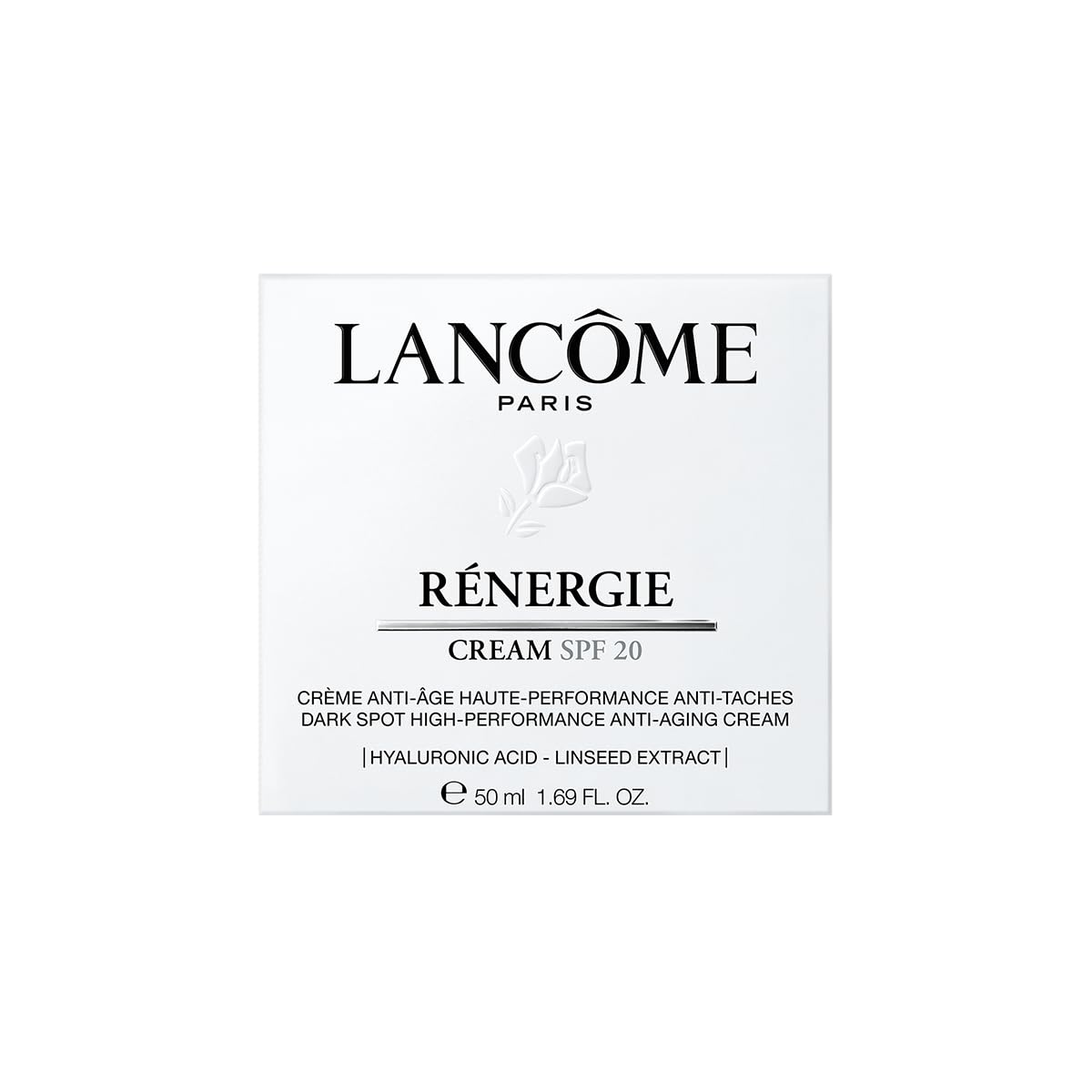 Lancôme Rénergie Cream, Crema Hidratante Facial con Protección Solar FPS 20, Corrige Imperfecciones y Protege de los Rayos del Sol, Con Péptidos y Ácido Hialurónico, 50 ml
