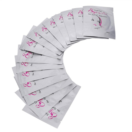 50 Pares De Parches De Extensión De Pestañas, Almohadillas De Gel Hidrogel Para Pestañas, Cinta Y Pegatinas Para Permiso Y Tintado