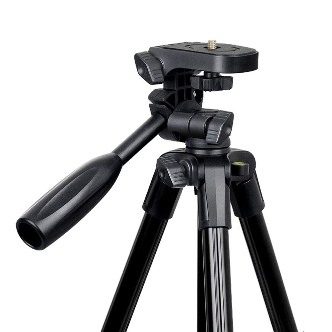 Cámara de Aleación de Aluminio Portátil Trípode RabbitStorm Trípode de Cámara, Trípode Móvil, Rotación de 360 grados, hasta 125cm, con Soporte de Trípode para Teléfono, Adecuado para 1/4 Interfaz de Tornillo Universal SLR/Micro Single/DV/DC/Gopro