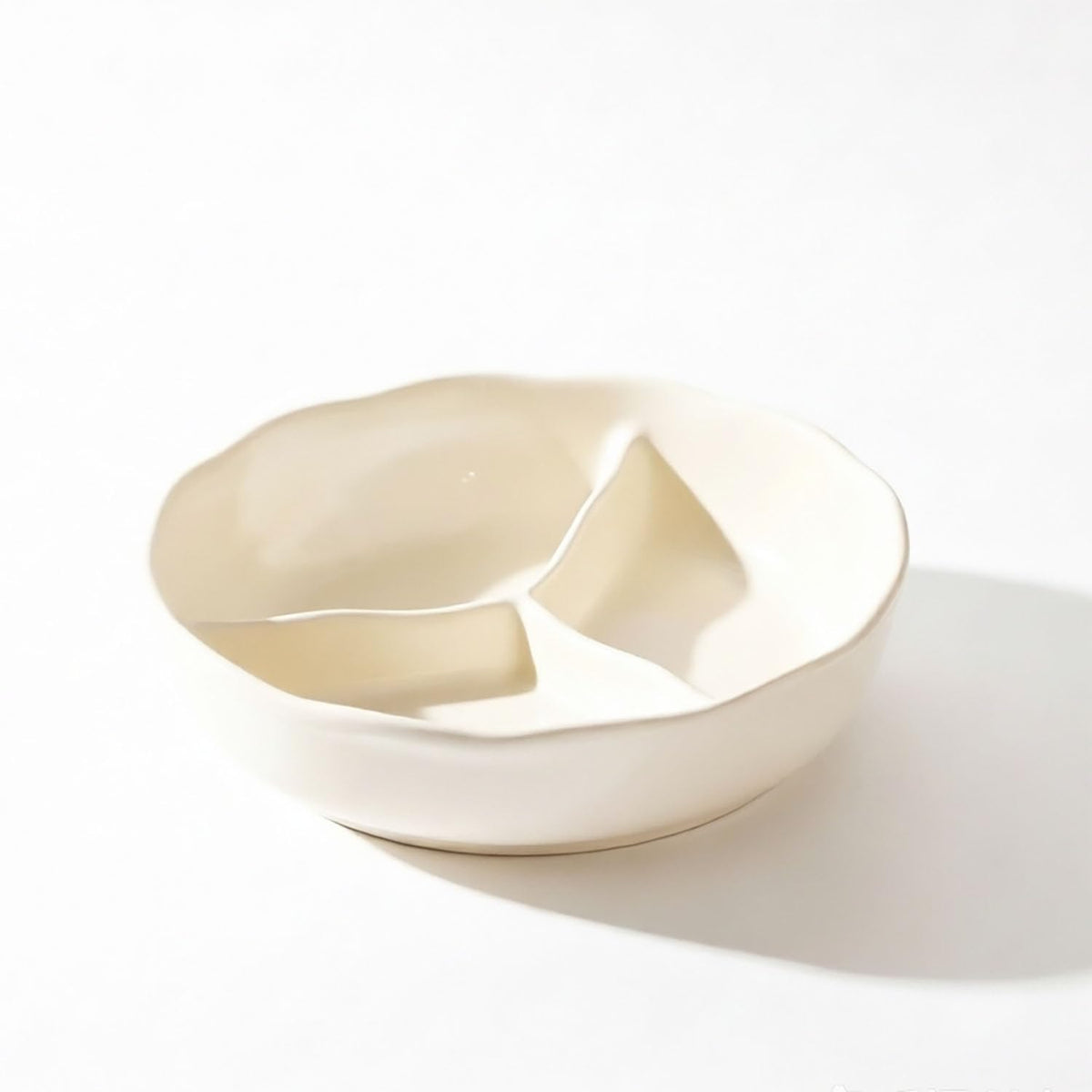 FYUEROPA Plato de cerámica para control de porciones, plato dividido de 20 cm con 3 compartimentos para adultos, niños o para llevar comida rápida. Apto para horno y microondas.
