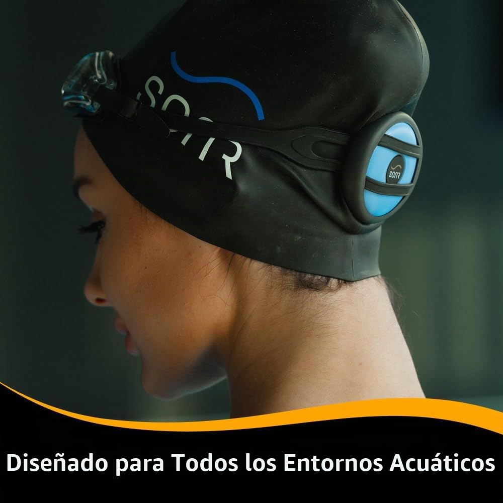 Reproductor de Música SONR Grafito para Nadadores con Gafas Antivaho de Oído Abierto