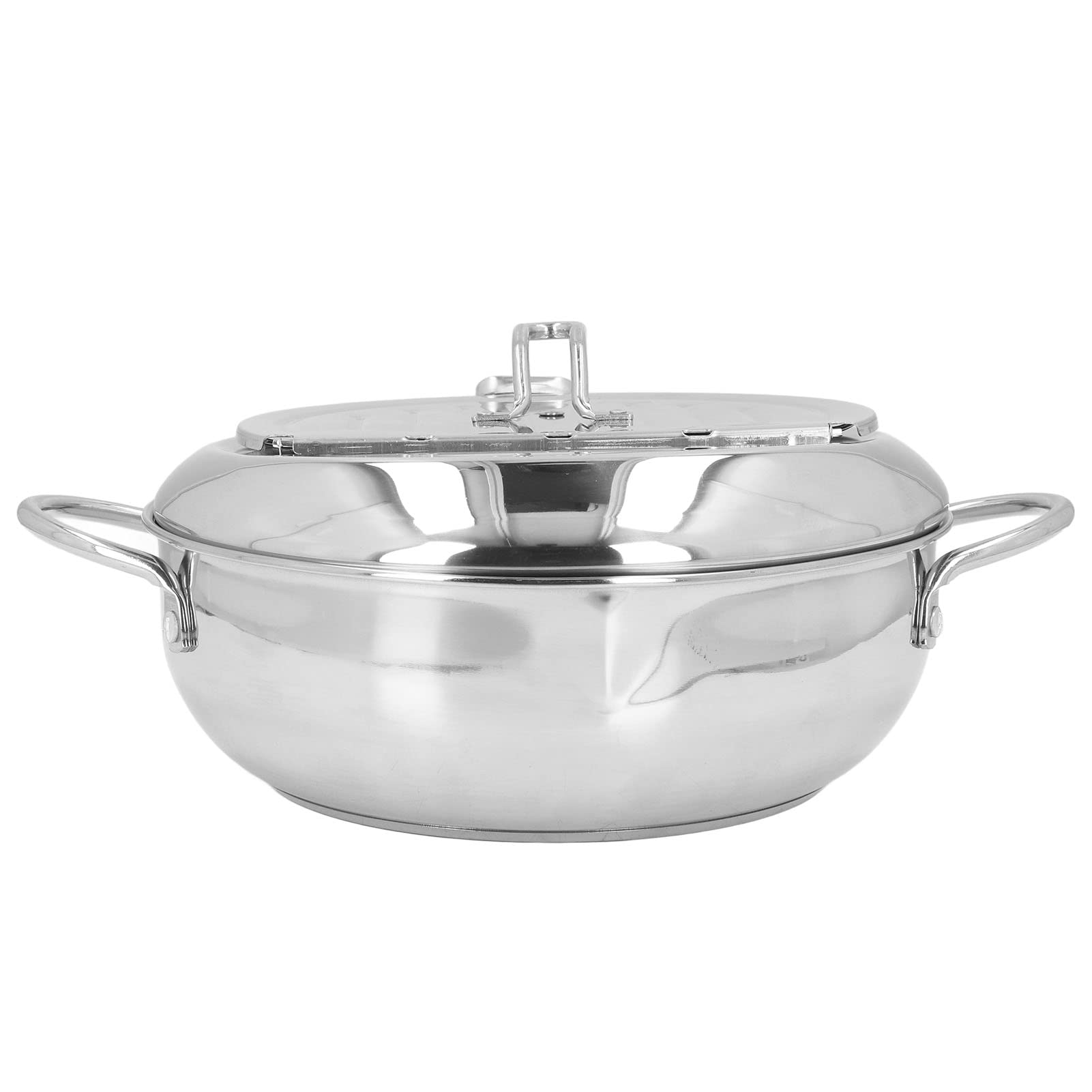Olla Japonés para Freír Tempura Acero Inoxidable Retención de Calor 3,4 L