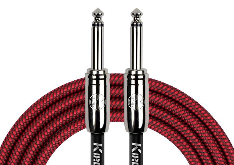 Cable para instrumento Kirlin profesional, 10 metros plug 1/4 mono, IWCC201PN colores (Rojo)