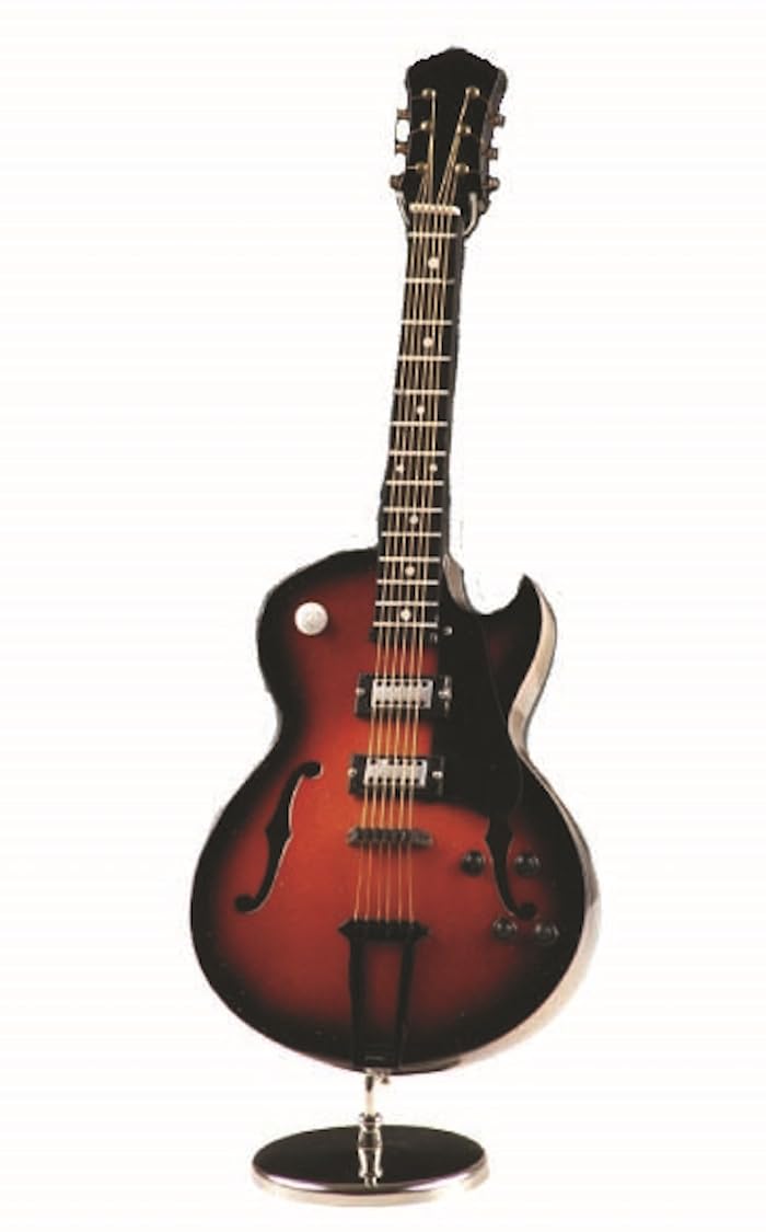 7" Gibson Electric Guitar with Case & Stand Miniature Replica Musical Instrument
