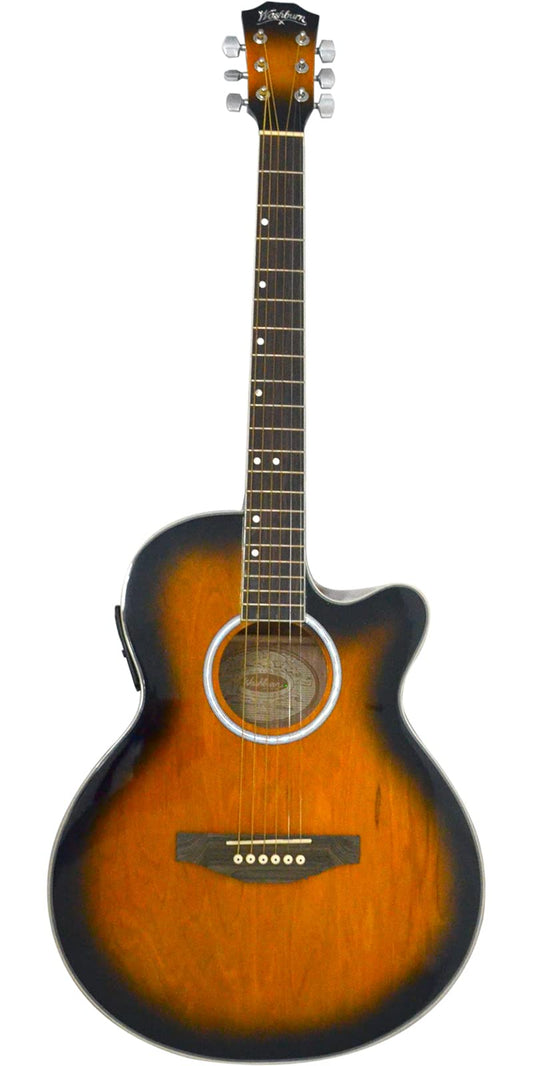 Washburn WA45CEPAK Guitarra Electro-Acústica (Tobacco Sunburst)