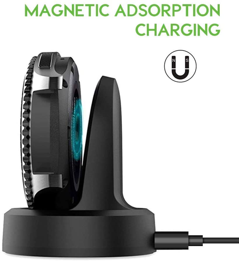 USTIYA Cargador para Samsung Galaxy Gear S4 y S3 y S2 Frontier y Sport y Watch de 42 mm R810 y 46 mm SM-R800 y R815 y R770 y R760 y R600 USB Base de Carga Reloj Charging Cable