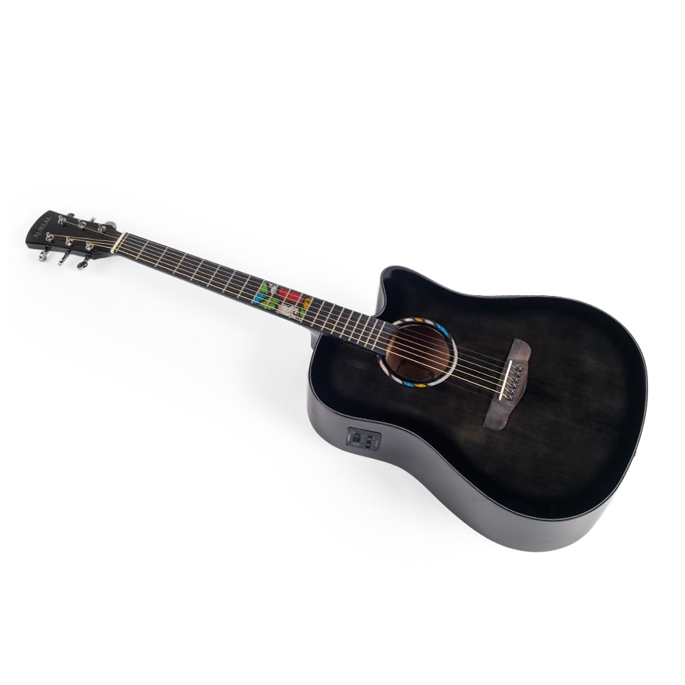 Guitarra Electroacústica Aureal Dreadnought Calidad As5dc Bk