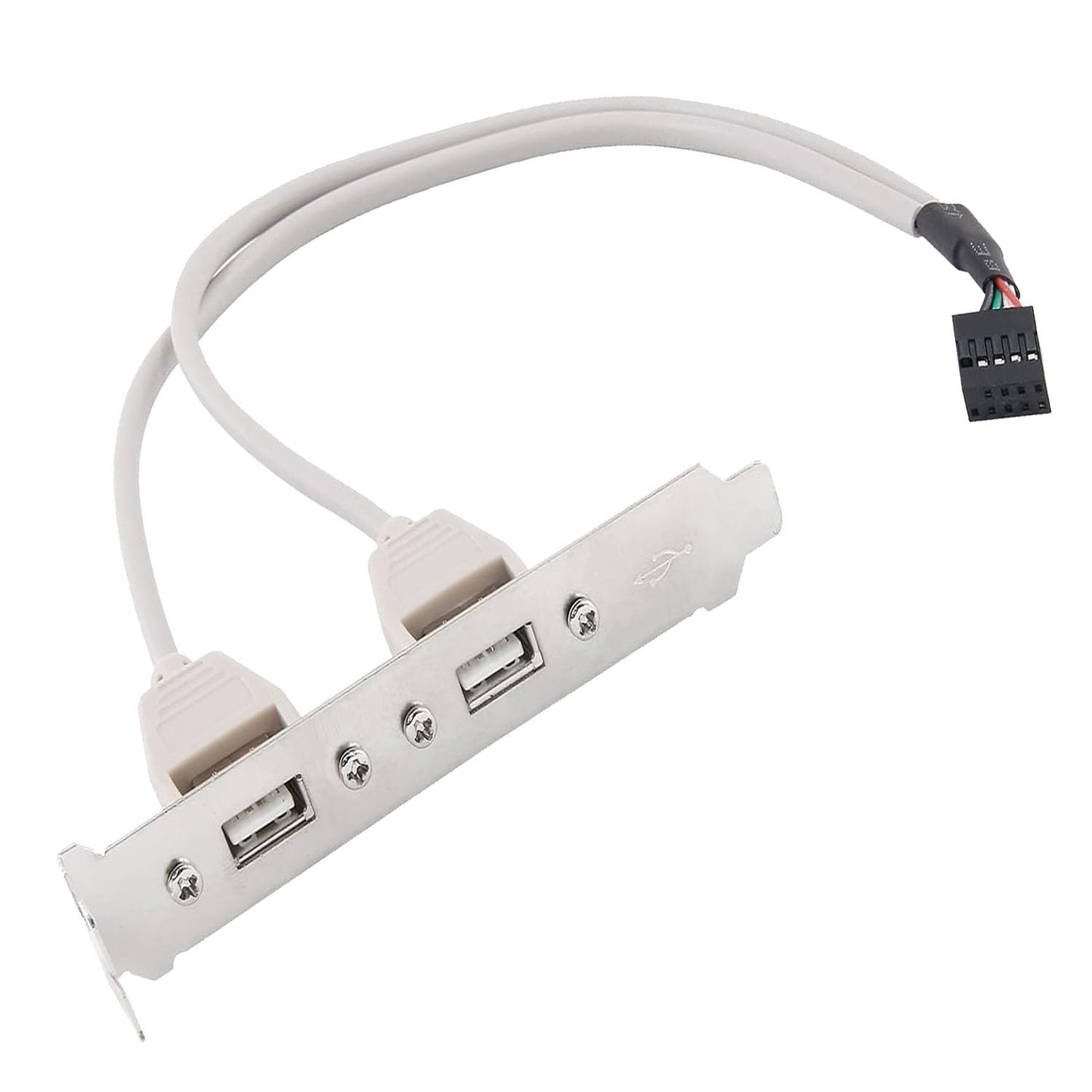 Placa Base Sopepoyie 2 Puertos USB 2.0 Expansión Panel trasero Conector Cable Adaptador