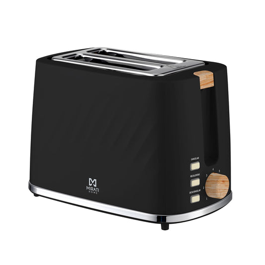 Tostador Mirati 800 Watts, 7 Niveles de tostado, Color negro. Modelo MBT01N