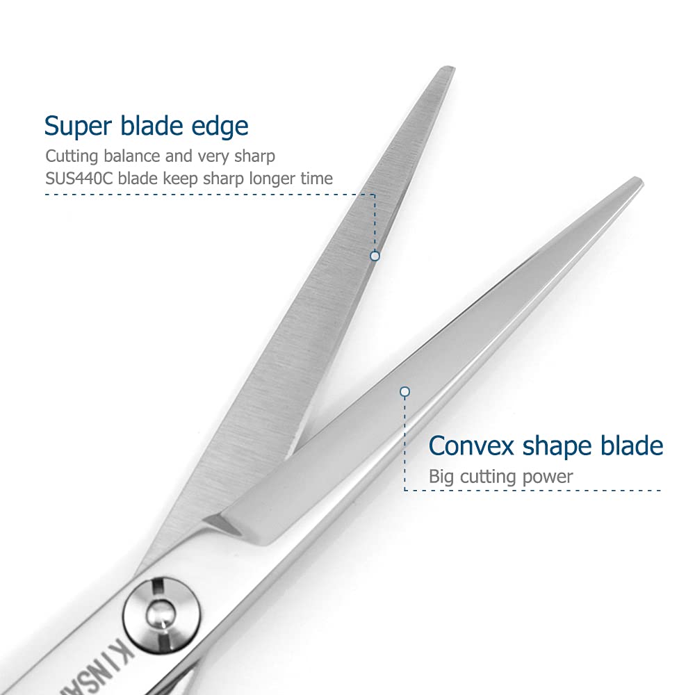 Cesoie para cabello mano izquierda 6 pulgadas Tijeras para cabello mano izquierda Tijeras de corte para cabello Lefty Cesoie de barbero Zurdo KINSARO