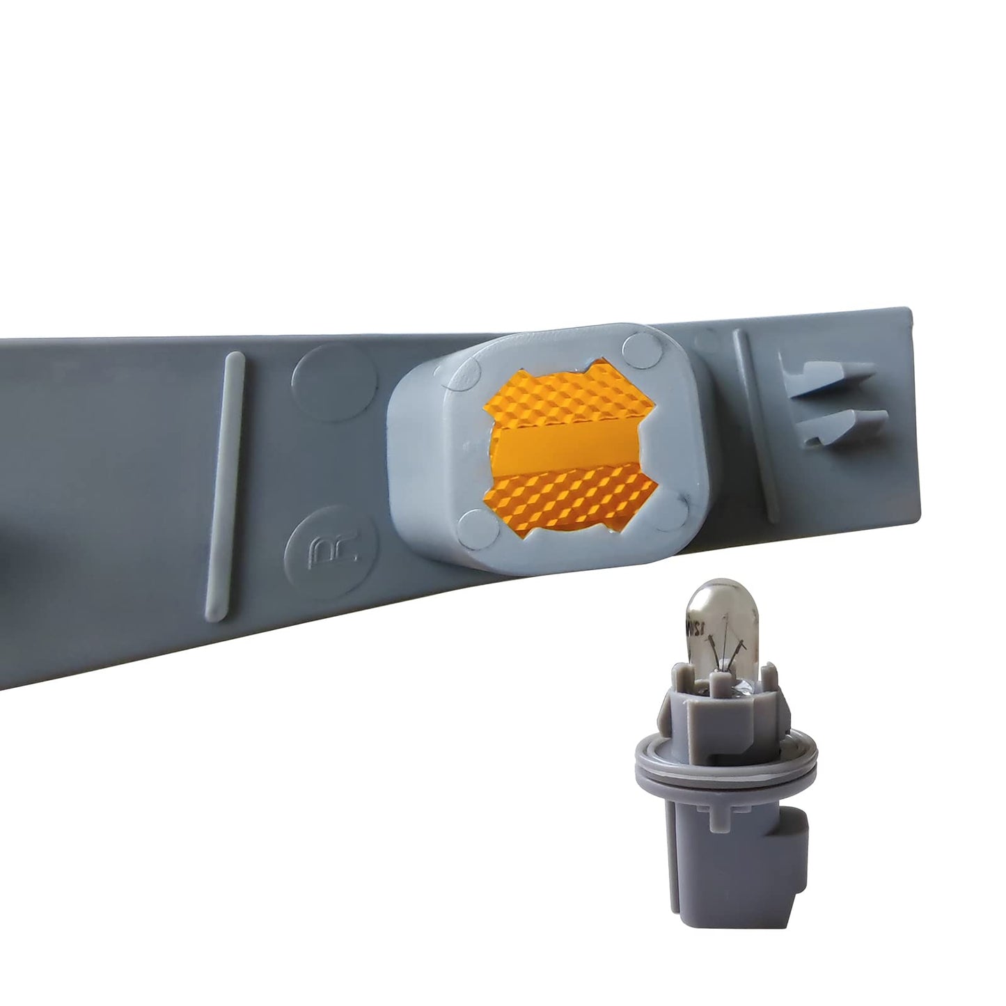 KYYET - Compatible con Lincoln MKX 2007-2010, reflector de luz lateral de parachoques delantero, lente ámbar reemplaza 7A1Z-15A201-A 7A1Z-15A201-B