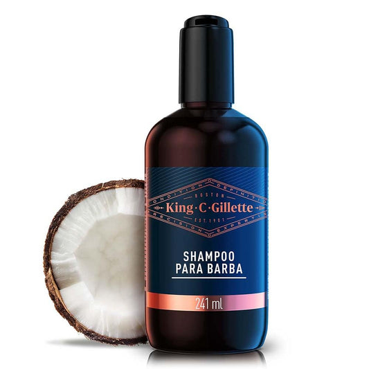 Gillette Shampoo para Barba King C. con Argán, Cuidado de Barba para Hombres 241ml