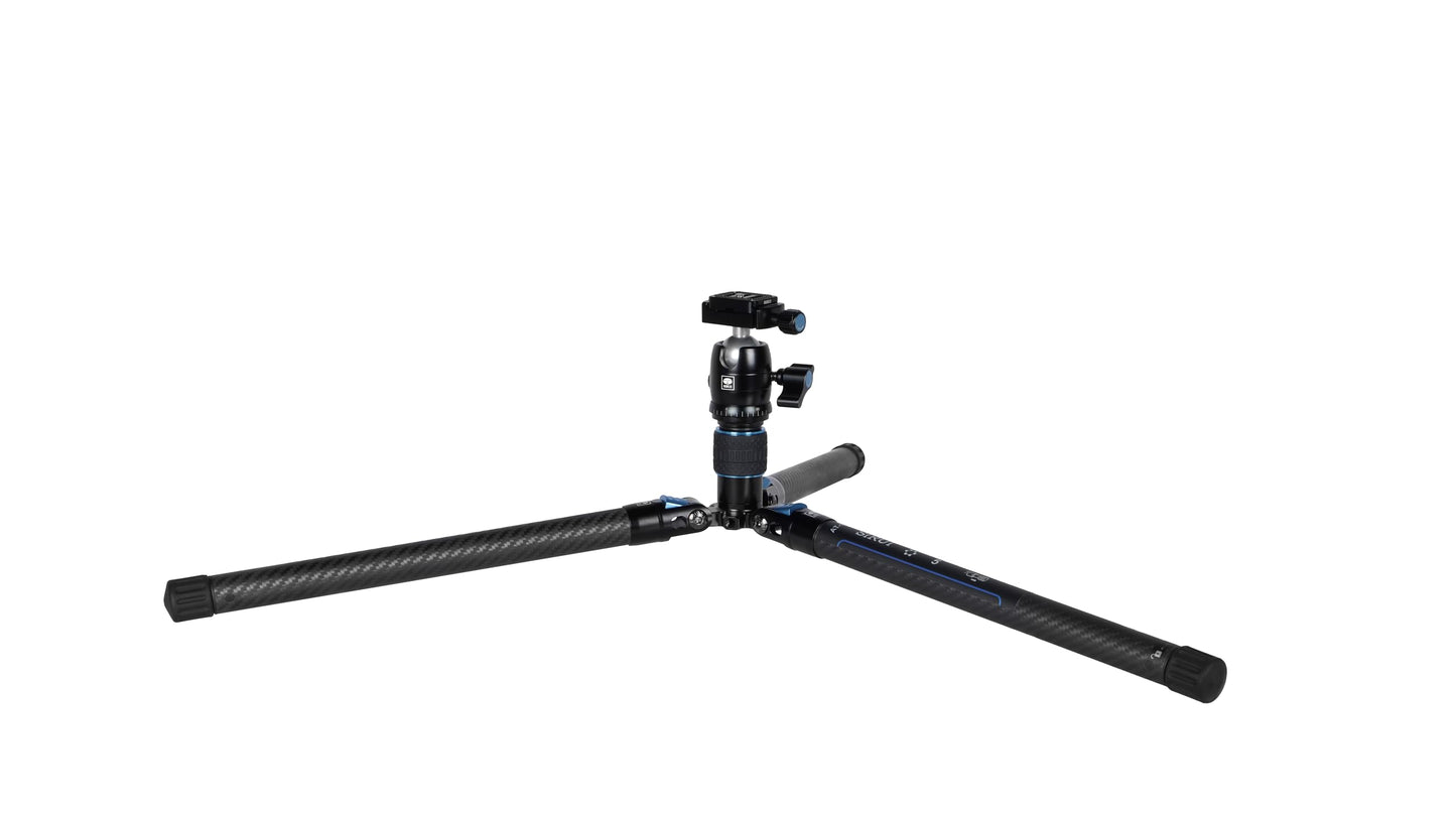 Trípode de Fibra de Carbono SIRUI Negro con Cabeza de Bola B-00K y Patas Plegables Inversas para Viaje