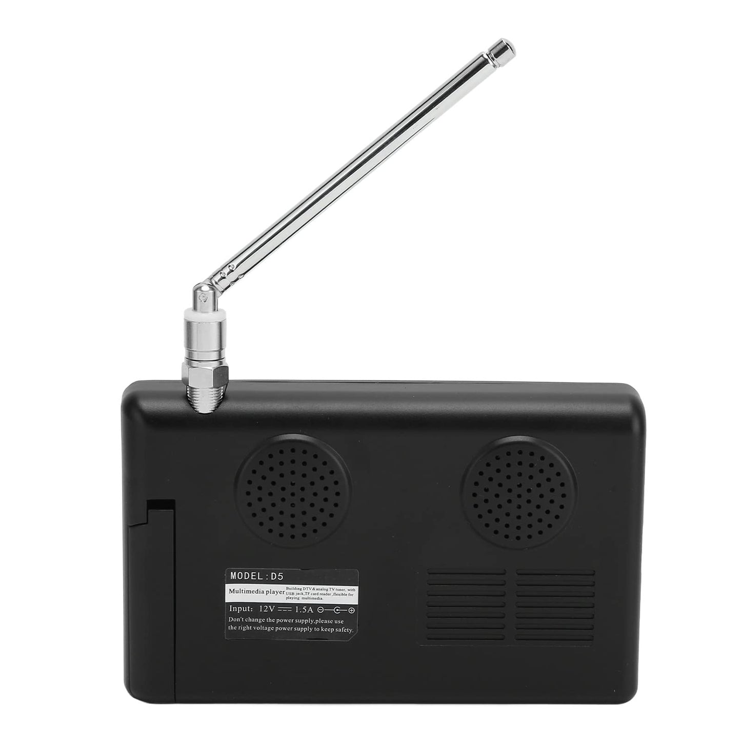 TV Digital Portátil ZIZEV, Enchufe de EE. UU., Negro, 5 Pulgadas para Exteriores
