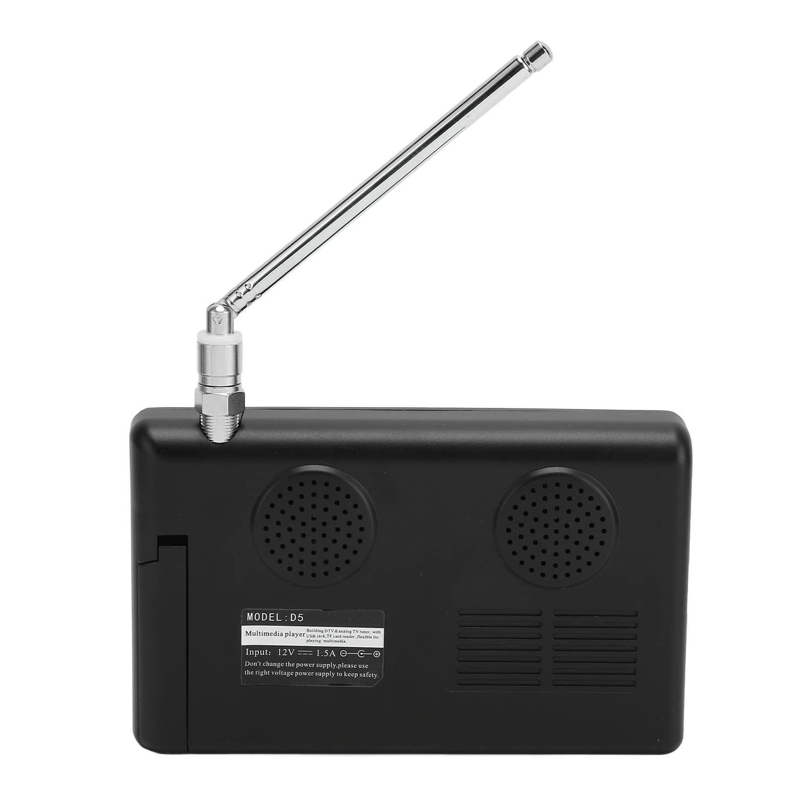 TV Digital Portátil ZIZEV, Enchufe de EE. UU., Negro, 5 Pulgadas para Exteriores
