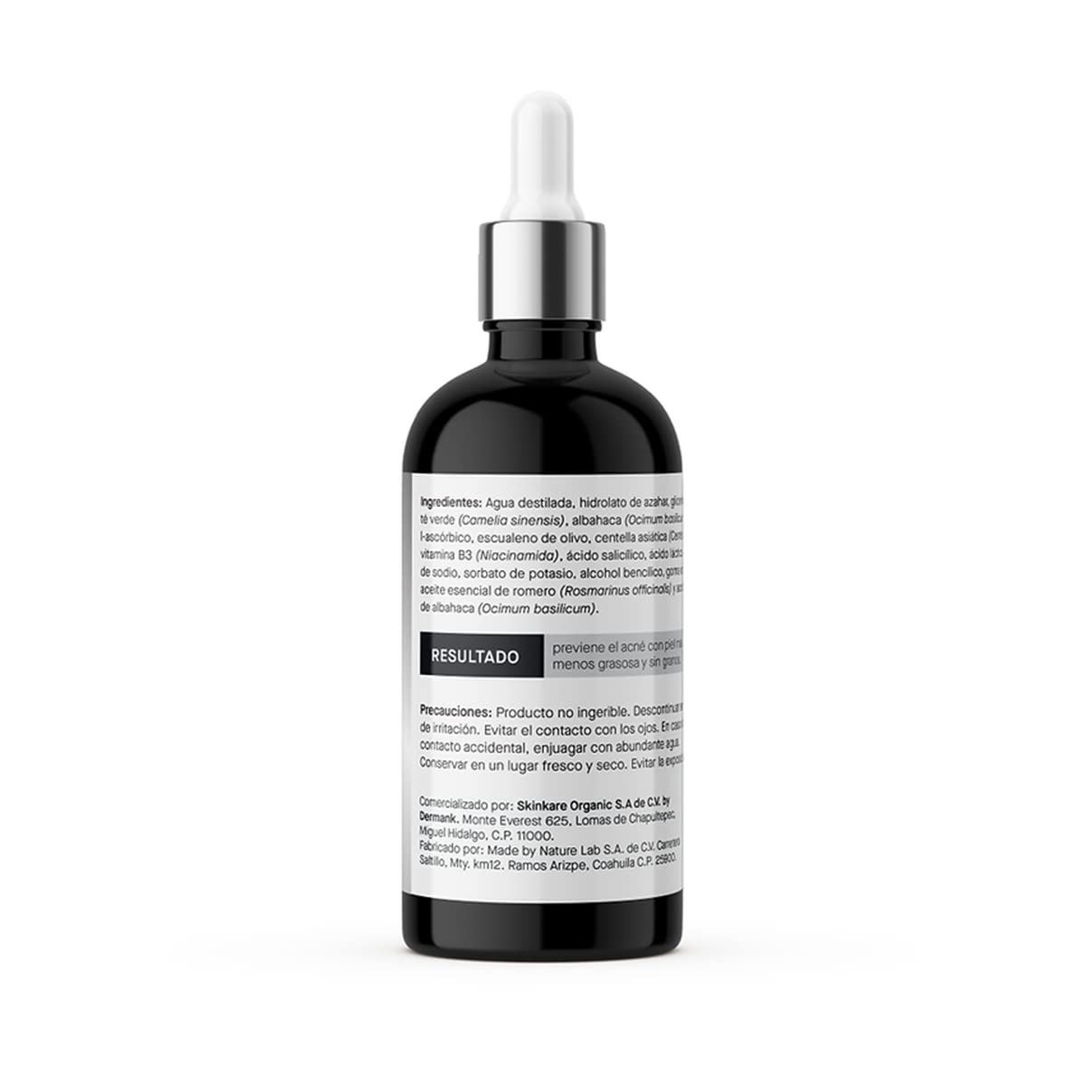 ORGANIC SKINKARE BY DERMANK Suero Anti-Acné | Suero Facial Orgánico| Ácido Salicílico 1% | Ácido Lactico 1% | Reduce Espinillas y Minimiza Poros | Seborregulador | Ayuda en el Tratamiento y Prevención de Acné | Suero contra espinillas - 30ml | Facial Moon