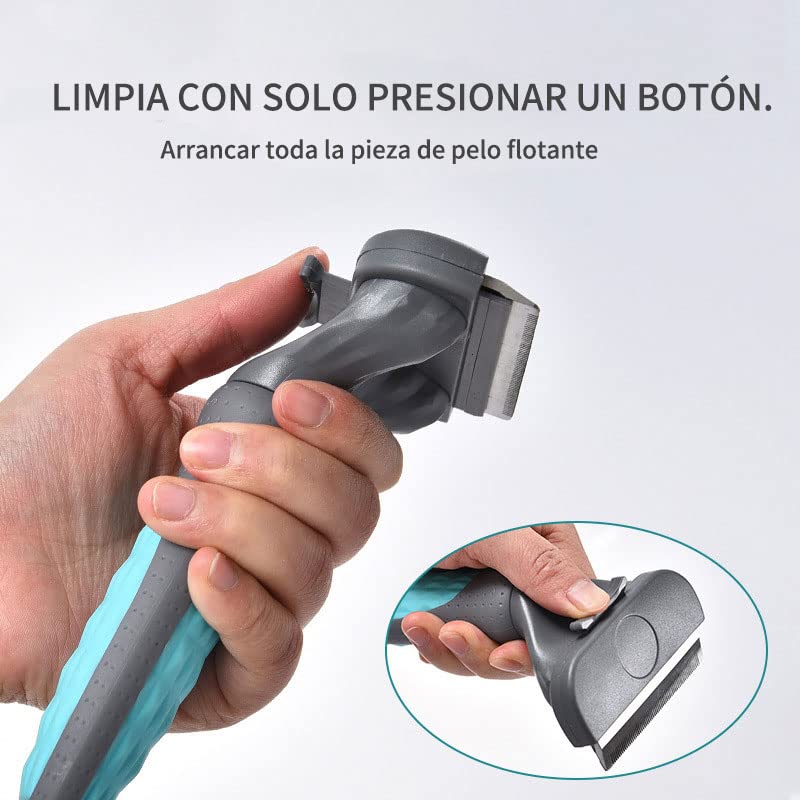 Cepillo Para Gato, Cepillos Para Perros, Cepillo Para Gato Quita Pelo, Cepillo Mascotas, Shedding Tool, Herramienta Deshedding Cepillo Para Mascotas Perros & Gato Peine De Limpieza Cortador De Nudo Rastrillo (Rosa)