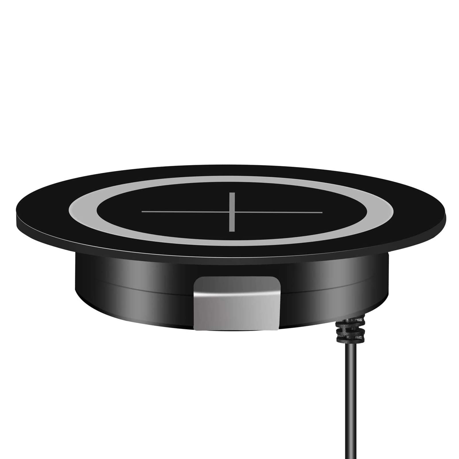 JE Make IT Simple Cargador inalámbrico de computadora, Ojales de computadora, Almohadilla de Carga inalámbrica para iPhone, Samsung, Airpods y Todos los teléfonos con Carga inalámbrica (Negro)