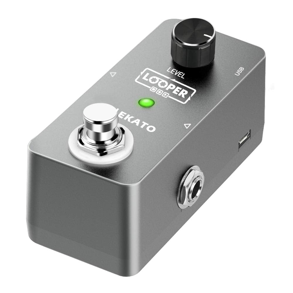 LEKATO - Pedal de bucle para guitarra con efecto de bucle de 5 minutos de bucle de tiempo de bucle de bucle de bucle de bucle de un bucle ilimitado Overdubs