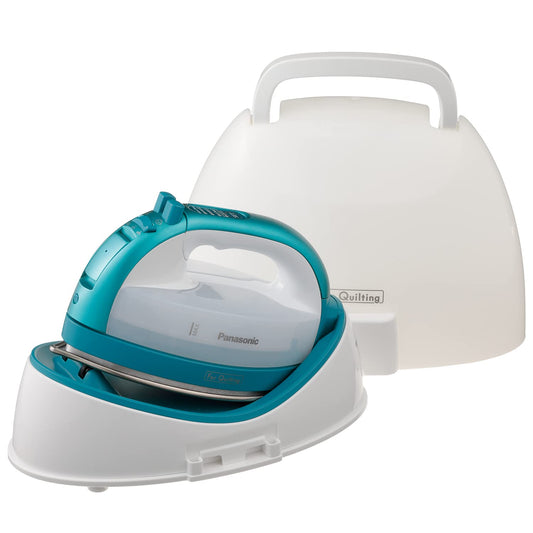 Plancha Inalámbrica Portátil Panasonic Verde Azulado con Puntas de Precisión y Suela de Acero Inoxidable