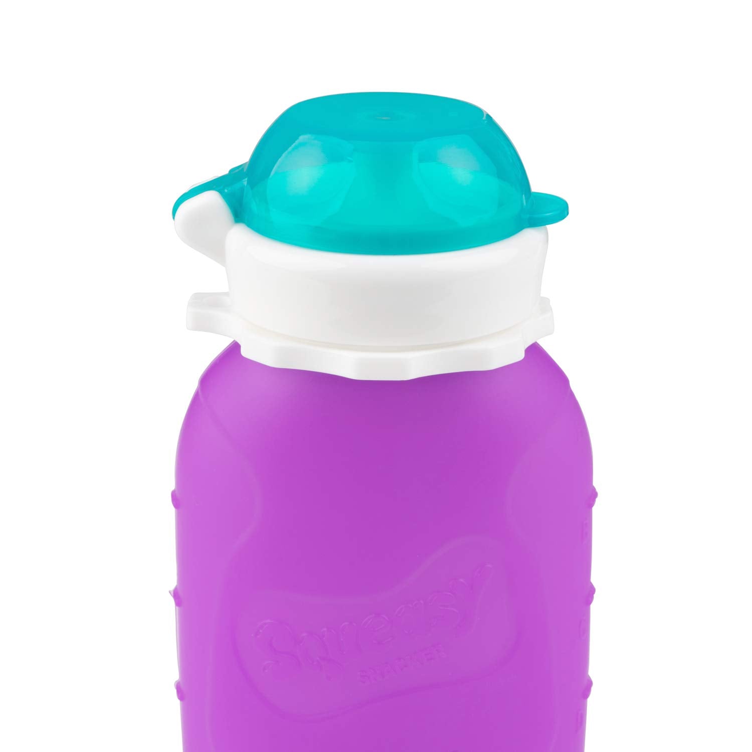 Reusable Baby Food Pouch + Squeeze Portable Refillable Baby Food Container Storage + Great for Smoothies and Snacks + 100% Food Grade Silicone - Squeasy Snacker - Featuring No-Spill Insert