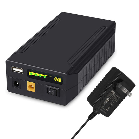 Batería Recargable TalentCell Negra con Salida DC para Tira LED y Cámara CCTV