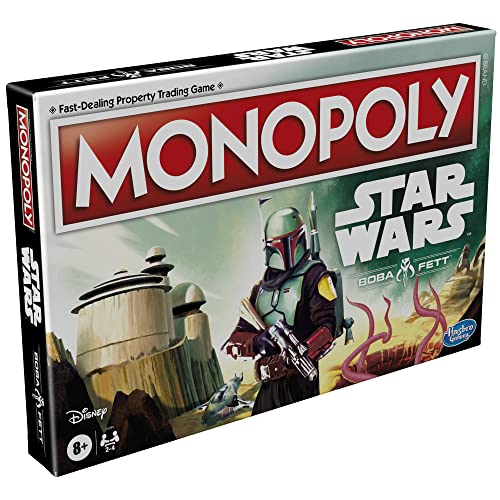 Hasbro Gaming Monopoly: Star Wars Boba Fett Edition Juego de Mesa para 4 Jugadores, a Partir de 8 años