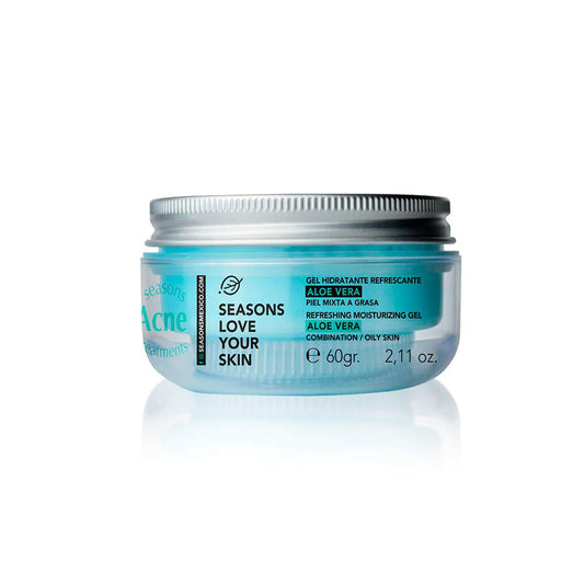 Seasons Love Your Skin Gel Hidratante Facial base agua Ligero 0% grasa Refrescante Rescue Aloe Vera piel mixta a grasa 60 ml