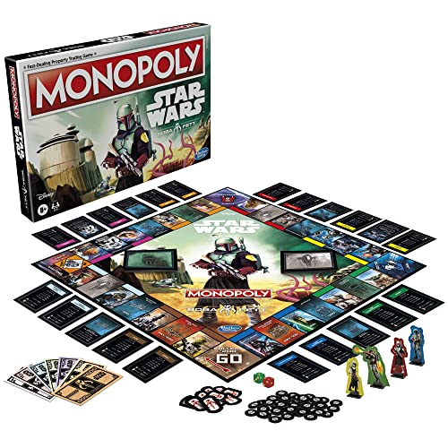 Hasbro Gaming Monopoly: Star Wars Boba Fett Edition Juego de Mesa para 4 Jugadores, a Partir de 8 años