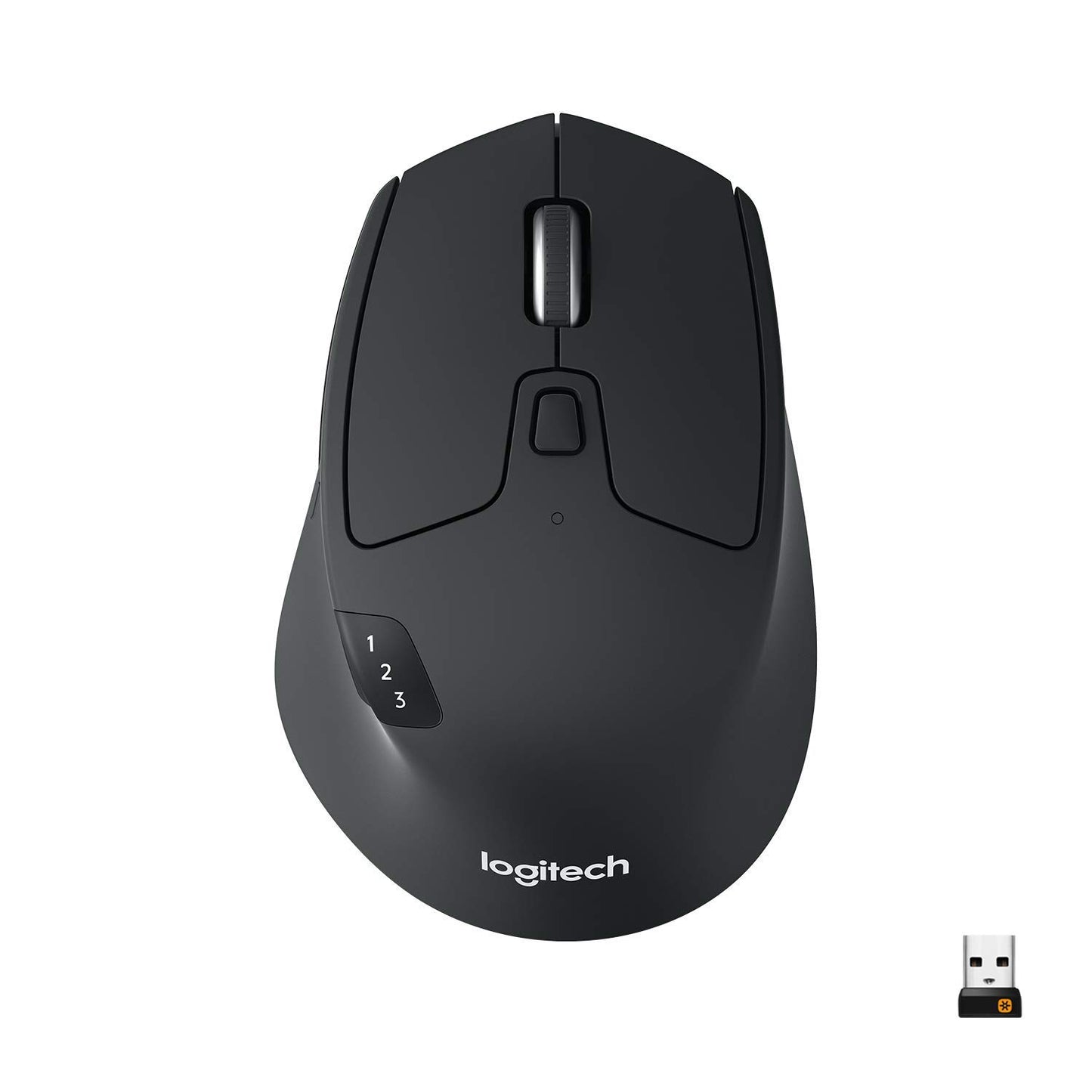 Logitech M720 Triathlon Mouse Inalámbrico Multi Dispositivo, Bluetooth, Receptor USB Unifying, 1000 dpi, 6 Botones Programables, Batería 2 Años, Compatible con Laptop, Mac, iPadOS - Negro
