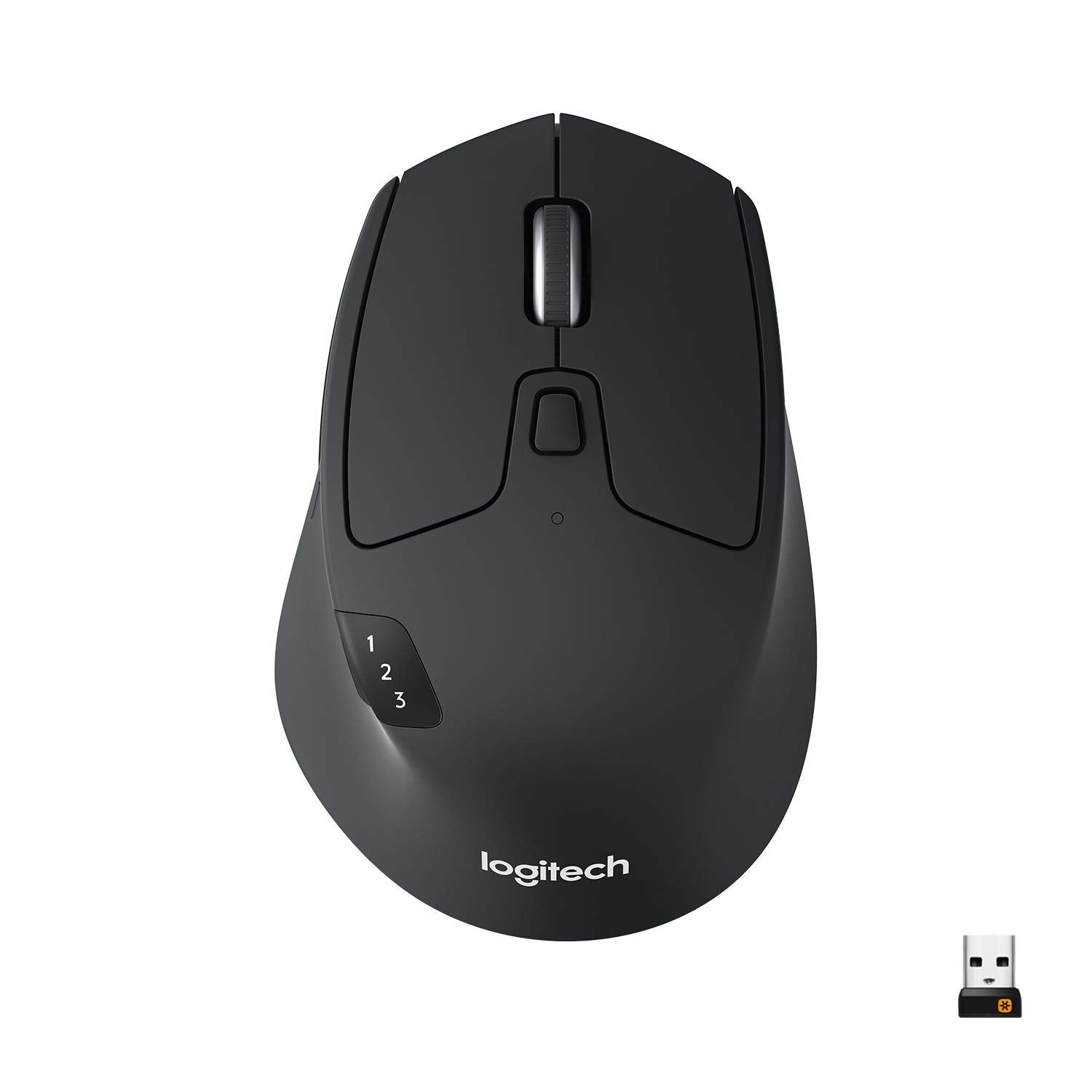 Logitech M720 Triathlon Mouse Inalámbrico Multi Dispositivo, Bluetooth, Receptor USB Unifying, 1000 dpi, 6 Botones Programables, Batería 2 Años, Compatible con Laptop, Mac, iPadOS - Negro