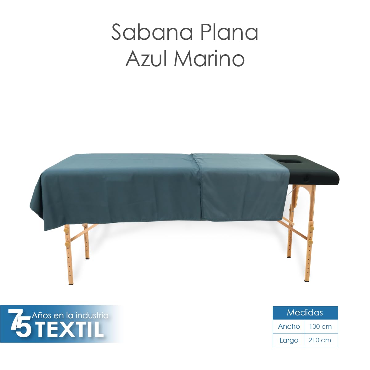 La Nueva Perla Juego Sabana Camilla Masaje Spa Exploracion Microfibra Color (Azul Petroleo, 1 Juego (2 Piezas))